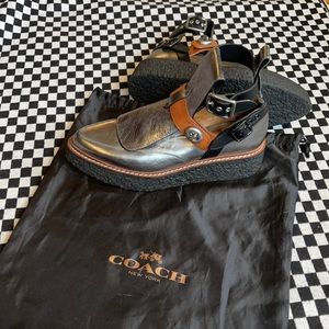 Coach Silver Creepers in size 7.5 - never worn but no box, just dust bag.